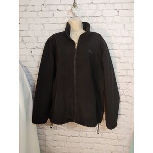 Reebok Mens Size Large Black Fleece Full Zip Jacket.